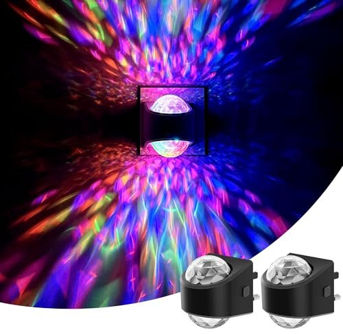 LOHAS-LED Night Lights Plug in Wall, 2 Pack Star Projector RGB Night Light with 9 Color Change, Automatic Galaxy Nightlight Plug in with Light Sensor for Bathroom Hallway Room Decor