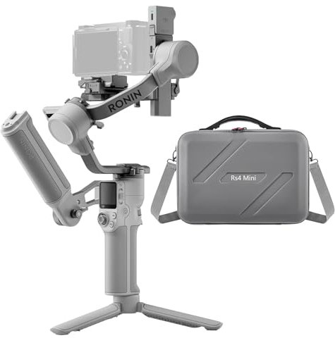 DJI RS 4 Mini Combo con custodia portatile, stabilizzatore Gimbal per fotocamera Canon/Sony/Panasonic/Nikon/Fujifilm, chiusure asse auto, carico carico 2 kg, gimbal per fotocamera, impugnatura