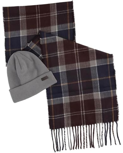 Barbour Mens Swinton & Galingale - Beanie & Scarf Gift Set