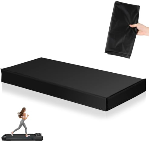 HEMOTON Waterproof Treadmill Cover for Under Desk Walking Pad, 210D Oxford Dustproof Protection Case for Foldable Running Machine, Heavy Duty Outdoor Indoor Shelter with Drawstring (140x71x15cm)