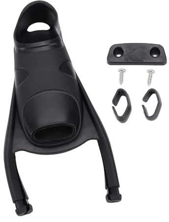 Freediving Foot Pocket, TPR Material, Langflossen Fußteil, Schwarz S ( 37 bis 38 ) - Ergonomische Passform, Optimiertes Wasserdurchfluss System, Für Apnoe und Schnorcheln (S (37-38))