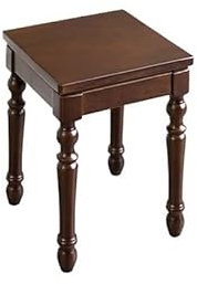 Kleine Holzbank, Niedriger Hocker aus Massivholz, quadratischer Couchtisch for Esszimmer und Wohnzimmer, kleine Bank