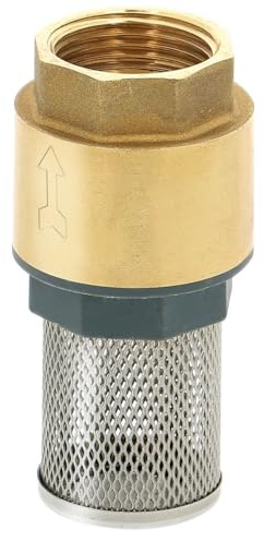 SPID'O - Clapet Crépine à Ressort Laiton avec Filtre Inox - Aspiration Pompe - Filetage Femelle (F 40/49)