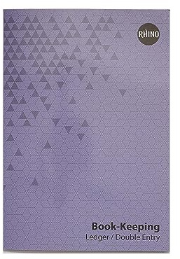 Rhino A4 Bookkeeping Book Ledger/Double Entry Ruling, Accounts & Ledger Book, 32-Page / 1-Pack, Office & Stationery Supplies