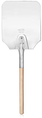 New Star Foodservice 50219 Aluminum Pizza Peel, Wooden Handle, 9 x 11 inch Blade, 26 inch Overall