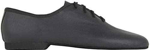 Rumpf Schuhe Jazz Basic I 1260 Tanzschuhe aus Leder, Jazz Swing Ballett Lindy Hop SG Sport Fitness Yoga Pro, Schwarz - schwarz/schwarz - Größe: UK 9.5 / EU 44