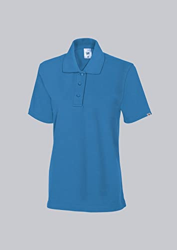 BP 1648-181-11-M Poloshirt für Frauen, 1/2 Ärmel, Polokragen mit Knopfleiste, 64 cm, 220,00 g/m² Stoffmischung, hellblau, M