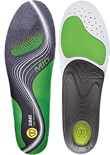 Sidas Unisex 3 feet Activ' mid-inlegzolen Sohlen, Green Black, Small EU