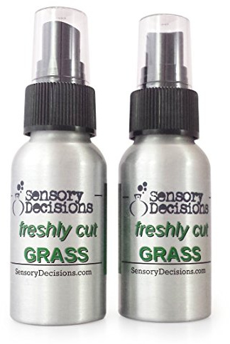 Raumspraykonzentrat von Sensory Decisions mit dem Duft von frisch gemähtem Gras, metall, silber, 2 bottles