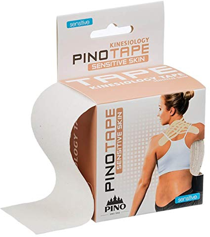 PINOTAPE Pinotape Pro Therapy - das Original Kinesiktape, Baumwolle, verschiedene Farben und Designs, 5 cm x 5m, besonders hautfreundlich, Kinesik, ein Tape für die Physiotherapie, Sensitiv / Ungefähr