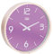 Trevi OM 3311 L Orologio da Muro in Legno Naturale, Diametro 25 cm, Viola