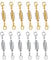 VUXYMCY Pack of 12pcs Gold Color and Silver Color Magnetic Lobster Clasp for Jewelry Necklace Bracelet