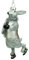 Gisela Graham Hand Painted Hare Christmas Decoration with Silver Tinsel Scarf (11cm)