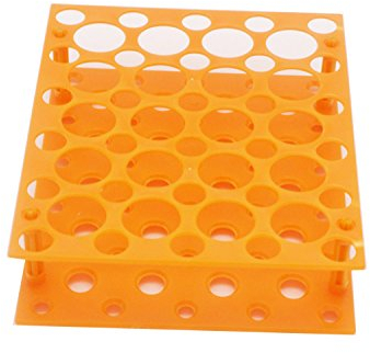 Lot de 50 porte-tubes centrifuges pour tube de laboratoire en plastique 10 ml/15 ml/50 ml, Orange, 1