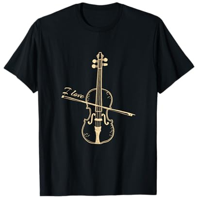 I Love Geige Violine Geiger Klassische Musik T-Shirt