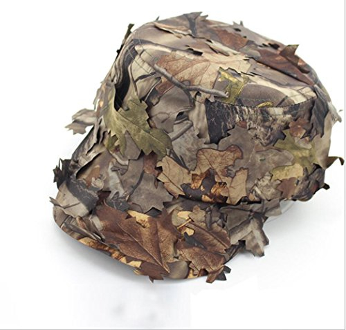 Lejie 3D Ghillie Hats Outdoor Camouflage Sonnencreme Jagd Angeln Cap Breitkrempigen Camouflage Hut Baseballmütze