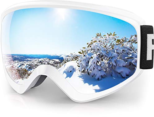 Findway Skibrille Kinder,Ski Snowboard Brille Brillenträger Snowboardbrille Schneebrille Verspiegelt für Junior Jungen Mädchen Teenager-3 4 5 6 7 8 9 10 11 12 13 14 Jahre - OTG 100% Anti-UV Anti-Fog