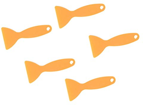 Toyvian Glue Spreaders DIY Scraper Mini Sticks Smear Applicator Handmade Practical Home Handwork Paper Leather Craft Tool (Yellow) 5pcs