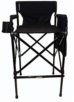 TuscanyPro Houdini Regiestuhl – Quad-Stil, super kompaktes, zusammenklappbares Design mit tiefschwarzem, eloxiertem Aluminiumrahmen – Ihr Name/Logo gedruckt