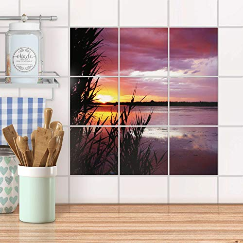 Fliesenbild für Bad und Küche I Fliesen-Sticker Aufkleber selbstklebend I Fliesen renovieren - Fliesen zum Aufkleben für Küchen- und Badfliesen I Design: Dream away