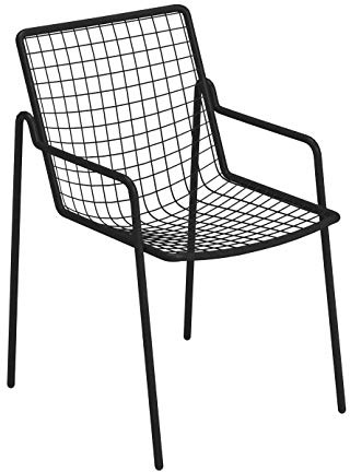 emu Rio R50 Gartenarmlehnstuhl, schwarz lackiert BxHxT 53.5x83.5x59cm
