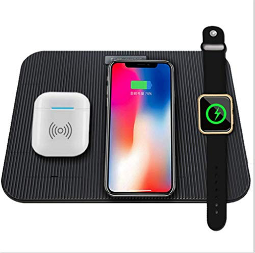 FengFang Cargador Inalámbrico Multifuncional 3 En 1 Teléfono Móvil/Auriculares/Reloj Universal