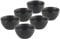 Spetebo Porzellan Müslischale 14x7,5 cm - schwarz / 6er Set - schwarze Müslischüssel Dessertschale Obstschale Salatschüssel Schale matt Schüssel 600 ml