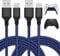 FYOUNG [3m*2] USB C Cable for PS5 DualSense Controllers/Pro Controller/Xbox Series Controller/Nintendo Switch/Switch OLED/Switch Lite, Long Braided Charger Lead for Mobile Phone, Tablet - Blue