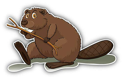 15cm! Klebe-Folie Wetterfest kompatibel für: Eifriger Biber H1872 UV&Waschanlagenfest Auto-Aufkleber Sticker Decal