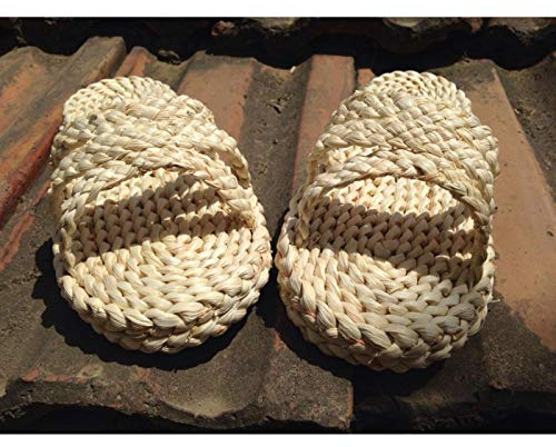 DQS Chaussures Traditionnelles Chinoises japonaises Faites à la Main Adulte Unisexe Femme Sandales de Paille Une pièce Luffy Cosplay Pantoufles Chaussettes gratuites