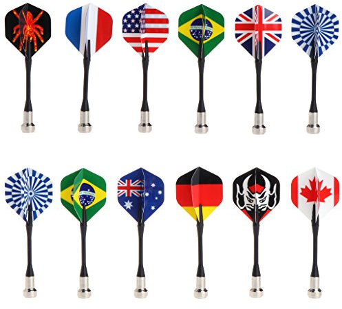 SUCHUANGUANG 6Pieces Bullseye Target Game Child Safety National Flag Magnetic Dart Super Suction Flying Disk