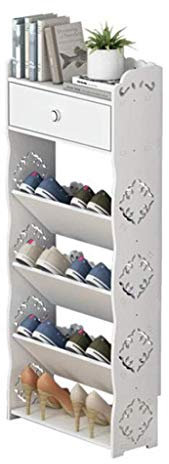 GJSN Schuh Rack Organizer, Schuhe Schrank, Schuhgestell, 5 Stufe Aushöhlen Schuhschrank Barock Lagerung Organizer Stand Regal Halter Einheit Regale