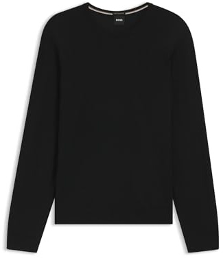 BOSS Herren Leno-P Slim-Fit Pullover aus Merinowolle