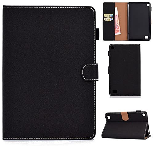 Protective Case For Kindle Fire 7 Case 2019/2017/2015 (9th/7th/5th Generation) Tablet,Smart Magnetic Flip Fold Stand Case Protective PU Leather Cover with Auto Wake Sleep With Card Slots/for Man/Woman