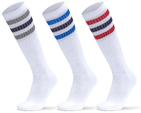 Prisco Calze Basket Uomo in Spugna, Calzini Sportivi Tubolari Lunghi in Cotone Certificato, 3 Paia