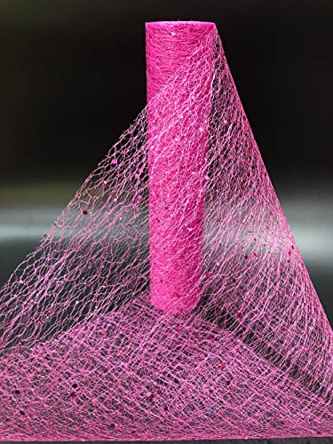 CaiiBtntgb Sparkle Metallic Gold Thin Table Runners Sequin Glitter Metallic Foil Thin Mesh Roll Wedding Day Party Party Decor Gift Floral DIY Wrapping 30CM * 914CM (Rouge Rose)