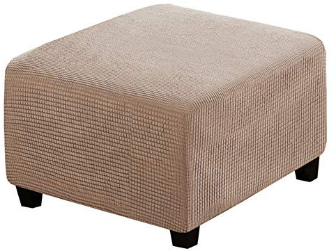 Meigeh Hocker Bezug Quadratisch Pouf copertura Hocker Abdeckung Rechteckige Pouf Abdeckung Hockerbezug Ottomane Schonbezug Khaki