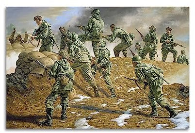 War Art Poster Koreanischer Krieg dekorative Malerei Leinwand Wand und Kunst Bild Familie Schlafzimmer Dekor 30 x 45 cm