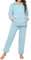 RITOSTA Pigiama Donna Invernale Felpato Pigiama Invernale in Pile Morbido Pigiami Stitch Lungo Pigiama Natalizio Tuta Termica Due Pezzi Donna con Felpa Pile di Cerniera,Pantalone (Blu,XXL)