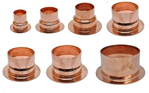 Copper Flange Flipped Over Inner Diameter 22/28/35/42/54/67/76/80/85/89/108/133/159mm End Feed Copper Liner Insert Pipe Fitting Flange 1pc (Size : 28mm)