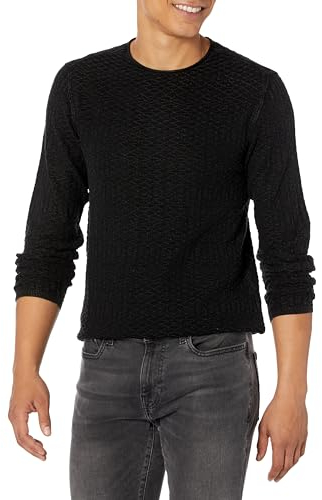 John Varvatos Herren Riley Pullover, Schwarz, XX-Large