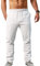 NANAMEEI Leinenhose Herren Leicht Sommerhose Yoga Seitetasche Strandhose Herren Hose Lang aus Hose Weiss Herren 2XL