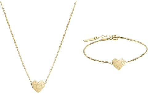 Liebeskind Damen-Collier Edelstahl & Damen Armband Herz Edelstahl Silber 20 cm (gold)