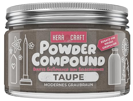 KERACRAFT Powder Compound 150g - Taupe - Bis zu 15kg buntes Gießpulver zum Selbermachen