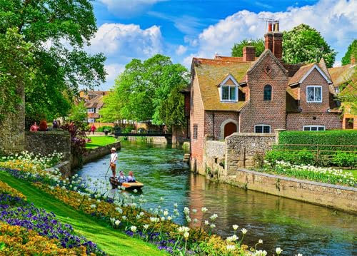 Westgate Gardens Puzzle 1000 Teile Erwachsene River Historic Stour Erwachsene 1000 Teile Puzzle