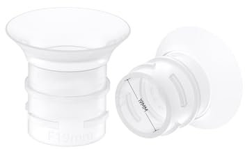 eufy Original 19 mm große Einsätze (2er-Pack) für tragbare Milchpumpe S1/S1 Pro/E10/E20, Silikon-Größeneinsätze, zu verwenden, bequeme und präzise Passform für bessere