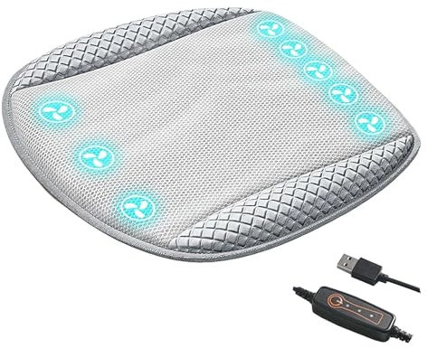 Cooling Seat Cover for Car,Cooling Car Seat Cover Front Seat,Ventilated Car Seat Cushion,Car Seat Cooler Pad,Breathable Driver Seat Cooler,Cooled Seat Cover for Car SUV Truck Universal Fit