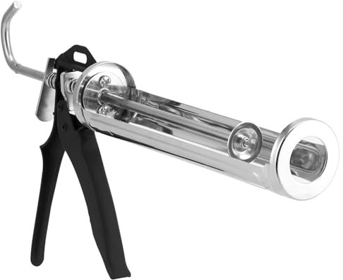 QWORK® Kartuschenpresse, Kartuschenpistole, Silikonspritze mit 360° Drehrahmen, für 310ml Klebstoffe, Dichtmittel, Silikon