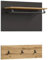Newroom Garderobenpaneel Artisan Eiche Basalt Grau Wandgarderobe Modern Industrial - 80x73x27 cm (BxHxT) - Hakenleiste Garderobe - [Amalthea.Four] Flur Diele Eingang