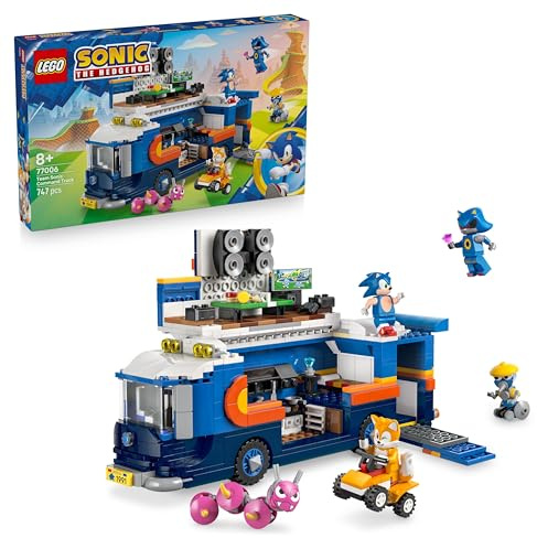 LEGO Sonic The Hedgehog Le Camion de Contrôle de l’Équipe Sonic - Jouet Interactif avec Voiture 4x4 & 5 Figurines Dont Metal - Cadeau pour Garçon, Fille & Fans de Jeux Vidéo dès 8 Ans 77006